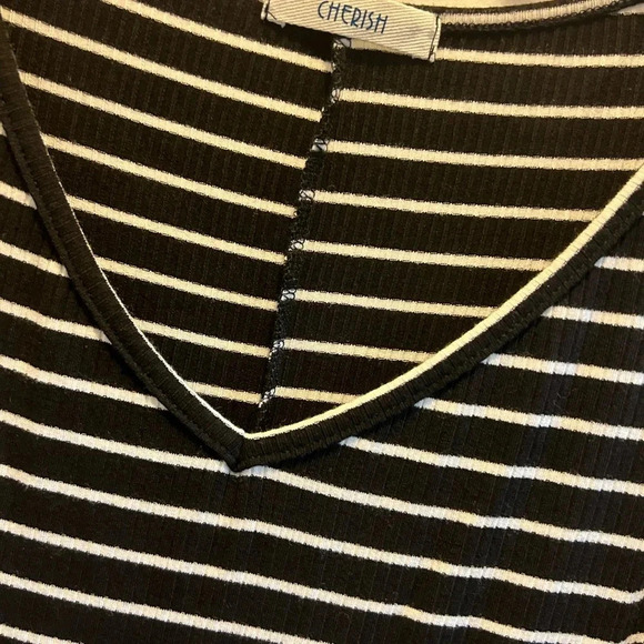 Cherish Maxi Dress Black White Stripe. Size Large. Coastal Prep. Nautical. - Picture 2 of 3